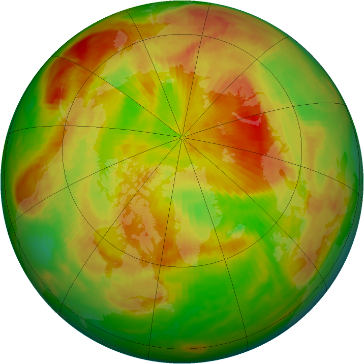 Arctic ozone map for 08 May 1991